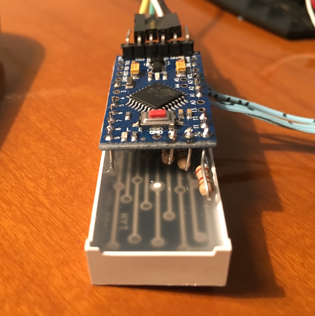 Montaje del Arduino Pro Mini con el display