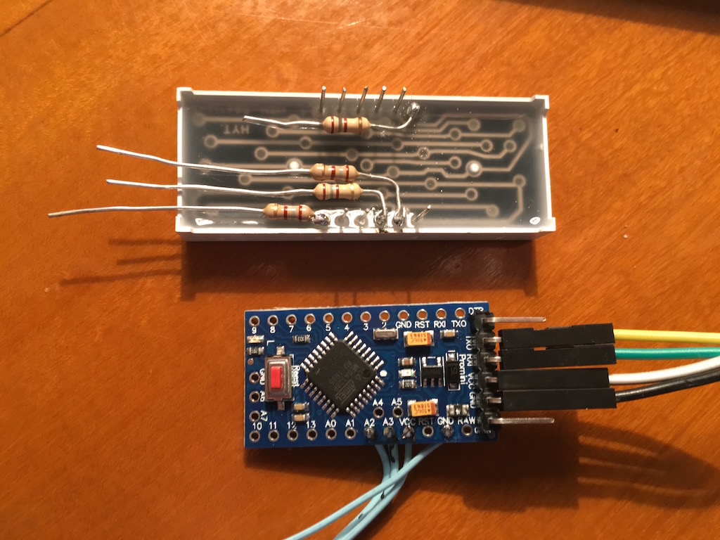 Montaje del Arduino Pro Mini con el display